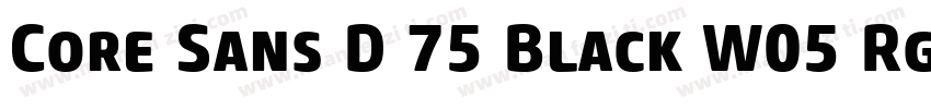 Core Sans D 75 Black W05 Rg字体转换